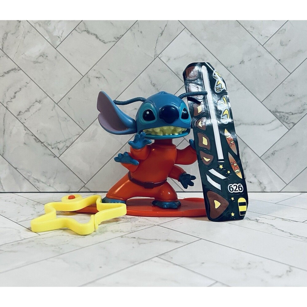 Vintage Stitch Bobble Head Surfboard Lilo & Stitch McDonald’s Happy Meal Toy